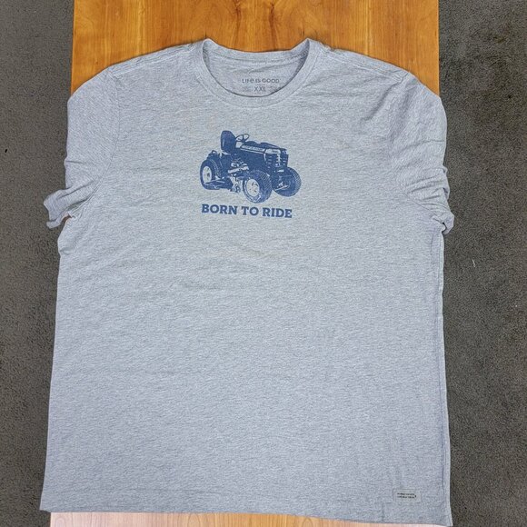 Life Is Good Men's Grey Born To Ride Short Sleeve Crusher Tee - XXL - Picture 5 of 8